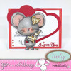 Too Cute Mouse Love digital papercrafting download