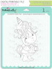 Sparkle Unicorn Set B digital Stamps black/white - digital download bundle