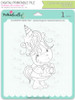 Sparkle Unicorn digital Stamps black/white - digital download bundle