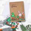 Gil Rabbit Gardening - Precoloured digi stamp/with SVG/DXF Cutting File