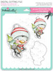 Waddy Penguin with Christmas Tree - Precoloured digi stamp/with SVG/DXF Cutting File