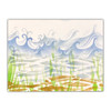 Land and Sea stencil - 6x6"