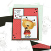Bella Bear Ladybug - digi stamp, SVG/DXF Cutting File