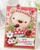 Bella Bear Ladybug - digi stamp, SVG/DXF Cutting File