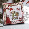 Rudolph Reindeer Wreath - Winnie North Pole digital stamp download including SVG file