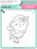 Bella Bear Ice Skating - Christmas Holiday Too Cute digital stamp download including SVG file