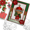 Bella Bear delivering Gifts - precoloured Christmas Holiday Too Cute digital stamp download including SVG file