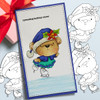 Bella Bear Ice Skating - Christmas Holiday Too Cute digital stamp download including SVG file