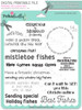 Too Cute Christmas Fishes Sentiments Bundle -  Holiday digital stamp downloads