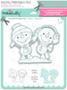 Happy Snowmen Couple Too Cute digital stamp download including SVG file