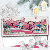Snowmen Celebration Cute digital stamp download including SVG file
