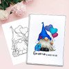 Gnometastic Celebration Balloons - deep skin PRECOLOURED digital stamp printable download with free SVG /DXF file included