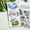 Tropical Fever - holiday vacation cocktail drinks party themed card making craft Stamp set.