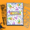 Scary Boo 4 x 6" Stamp set - Matchables