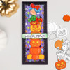 Pumpkin Boo Halloween (precolored deep skintones)- printable digital stamp download with free SVG /DXF files