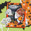 Spooky Kitty Cat Pumpkin Boo Halloween - printable digital stamp download with free SVG /DXF files