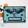 Bat Girl Boo Halloween - printable digital stamp download with free SVG /DXF files