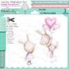 Your Love Lifts Me Up Balloon (precoloured) Love Always printable craft digital stamp download with free SVG /DXF files