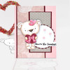 Bella Bear with Heart Gift (precoloured) - Too Cute printable craft digital stamp download with free SVG /DXF files