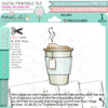 Tea Cup (precoloured) - printable craft digital stamp download with free SVG /DXF files