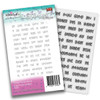 All about the guys Sentiments and Greetings - 4 x 6" Clear Stamp set (PD8023)