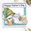 Dad Father Celebrate Relax (Colour ) Gnome For Men printable clipart digital stamp, digistamp for cards, cardmaking, crafting and stickers