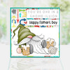 Dad Father Celebrate Relax Gnome For Men - Bundle of printable clipart digital stamp, digistamp for cards, cardmaking, crafting and stickers