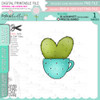 Cactus Cup (precoloured) printable clipart digital stamp for cardmaking, craft & stickers