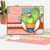 Cactus Family (precoloured) printable clipart digital stamp for cardmaking, craft & stickers