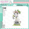 Capricorn digital stamp - (COLOUR) printable clipart  for cardmaking, craft, scrapbooking & stickers
