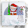 Merry Santa Stamps 3 x 6" photopolymer stamp set