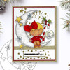 Waiting for Santa - Gingerbread Holly digital stamp - (COLOUR) printable clipart  for cardmaking, craft, scrapbooking & stickers