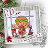 Shop Window - Gingerbread Holly digital stamp - (COLOUR) printable clipart  for cardmaking, craft, scrapbooking & stickers