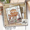 Shop Window - Gingerbread Holly digital stamp - (COLOUR) printable clipart  for cardmaking, craft, scrapbooking & stickers