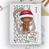Hat and Scarf - Gingerbread Holly digital stamp - (COLOUR) printable clipart  for cardmaking, craft, scrapbooking & stickers