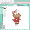 Christmas Cutie - Gingerbread Holly digital stamp - (COLOUR) printable clipart  for cardmaking, craft, scrapbooking & stickers