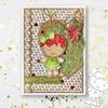 Christmas Cutie - Gingerbread Holly digital stamp - (COLOUR) printable clipart  for cardmaking, craft, scrapbooking & stickers