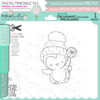 Sweet Candy Stick Theo Penguin digital stamp - printable clipart  for cardmaking, craft, scrapbooking & stickers