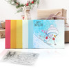Ski Time Frosty Smiles Snowman - Christmas 3 x 4" clear photopolymer stamp set