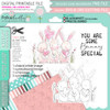 3 Little Bunny rabbits -  cute printable craft digital stamp download, SVG, papers, greeting