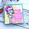 Birthday Cake Rebel girl -  cute printable craft digital stamp craft download