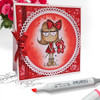 Flower Rebel girl -  cute printable craft digital stamp craft download