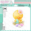 Spring into Easter cute printable craft digital stamp bundle