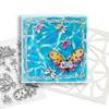 Hearts and Flowers Butterfly Stamp 1 - 8 photopolymer clear stamps for card making, crafts, scrapbooking