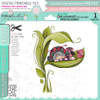 USB collection Lily Ladybug Ladybird Cute printables with SVG outlines for card making and crafting.
