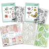 Hearts and Flowers Butterfly Stamps, stencil and papers bundleHearts and Flowers Butterfly Stamps, stencil and papers bundle