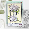 Lily Vase Colour & Create craft card making Stencil