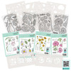 Mixed Flowers Stamp Stencil and Switchables card making craft bundle