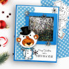 Snowman dress up Bella Christmas bear - printable stamp craft card making digital stamp download