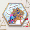 Gingerbread Bella Christmas bear - printable stamp craft card making digital stamp download